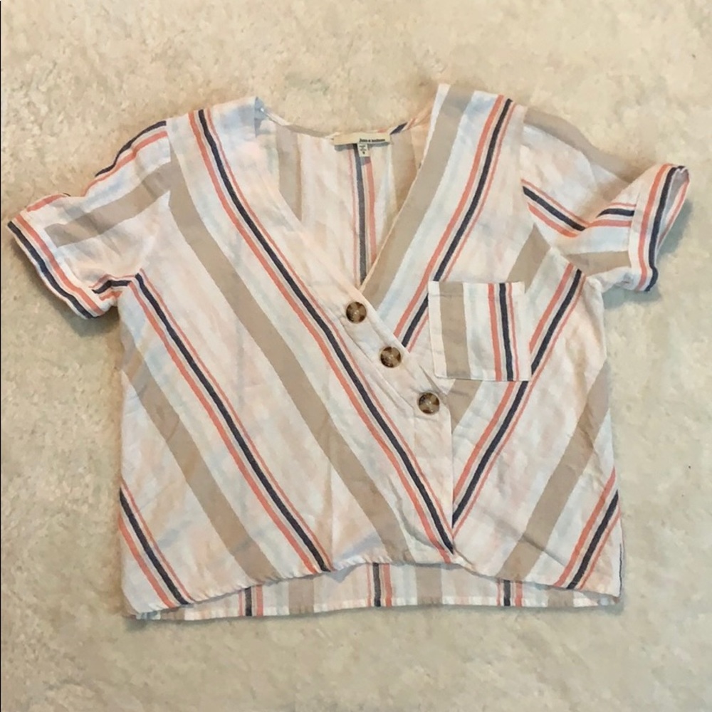 June & Hudson striped blouse Size Small